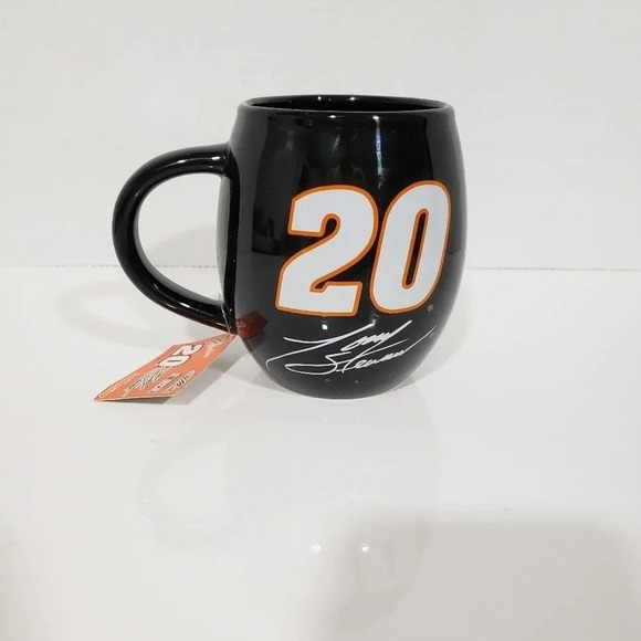 NWT,Nascar Racing #20 Tony Stuart Black Signature Coffee Mug. - Picture 2 of 8